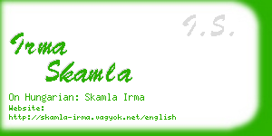 irma skamla business card